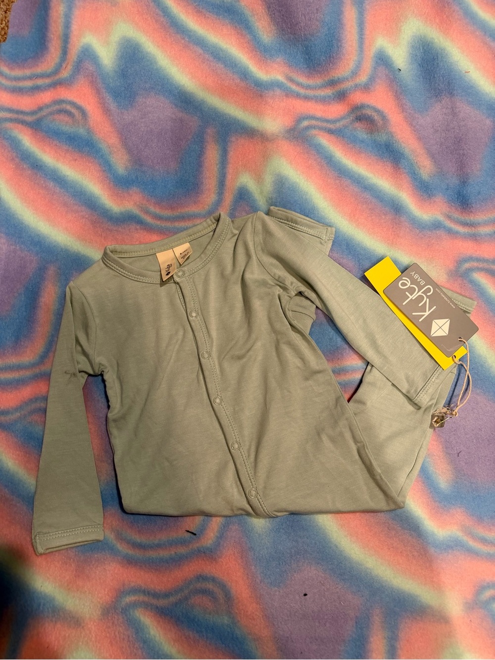 Kyte BABY Sage Green Long Sleeve One-Piece - Picture 5 of 13